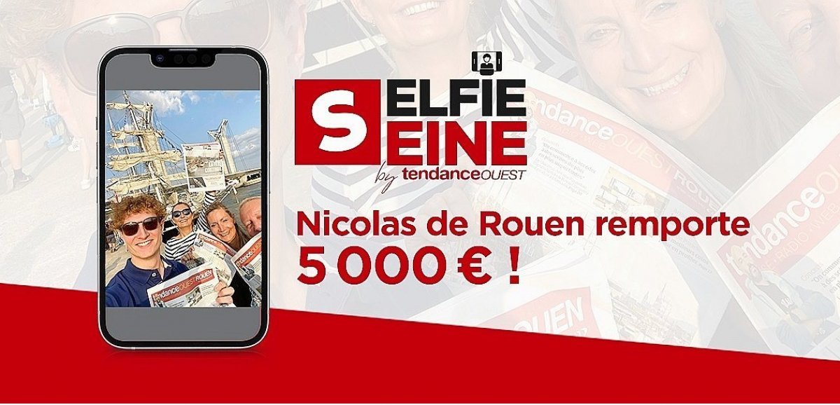 [Interview]. Nicolas de Rouen remporte 5 000 € au grand jeu Selfie Seine by Tendance Ouest