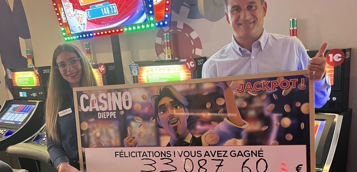 Dieppe. Après une mise d'1 euro, il remporte un jackpot de plus de 30 000 euros au casino