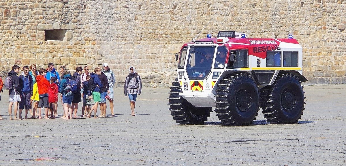 Manche. Un nouveau véhicule amphibie pour les pompiers de la baie du Mont-Saint-Michel