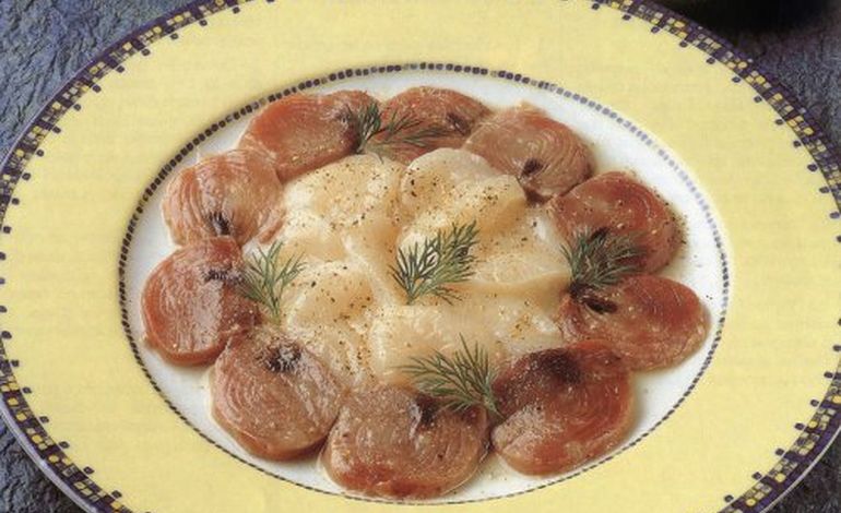La recette : Coquilles Saint-Jacques et thon frais marinés