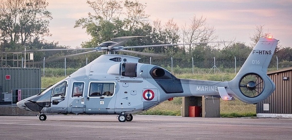 La Hague. L'hélicoptère de la Marine nationale mobilisé pour l'évacuation d'un passager d'un navire