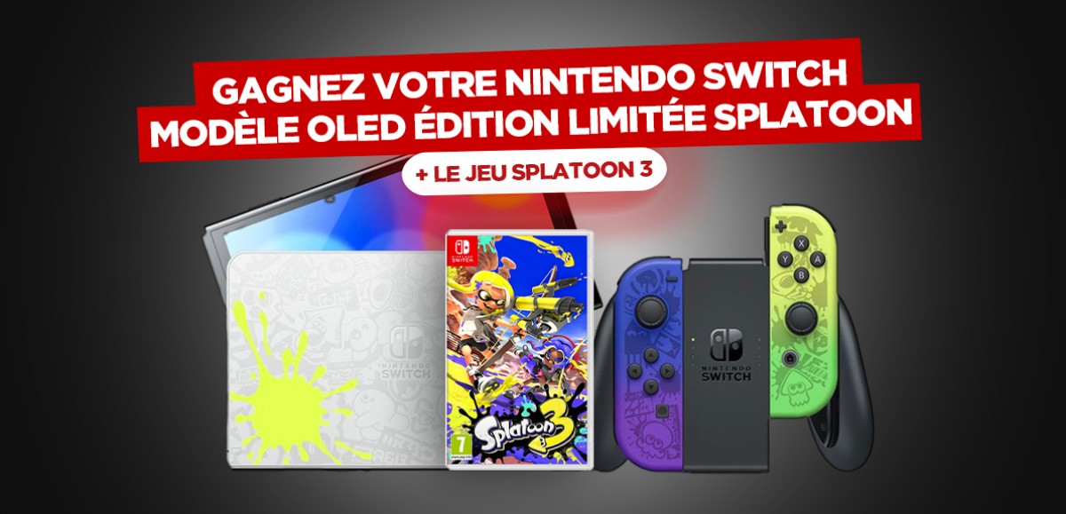 Cadeaux. Remportez votre Nintendo Switch OLED Edition Limitée + le jeu Splatoon 3 avec Tendance Ouest !