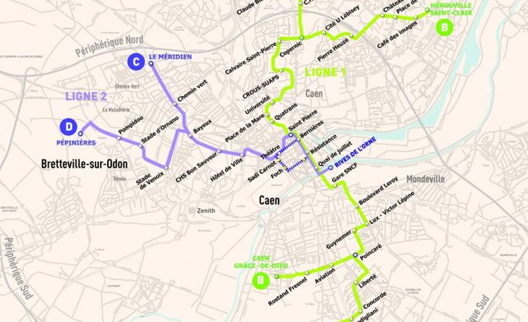 Tramway caennais : la ligne 2 en détails