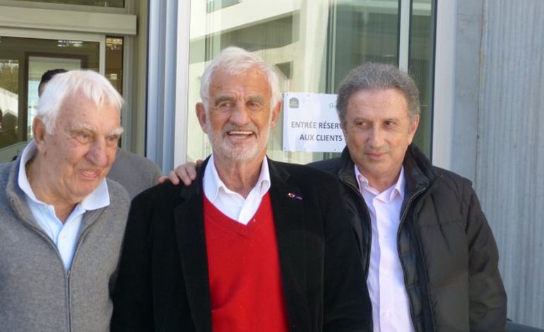 Jean-Paul Belmondo et Michel Drucker à Donville-les-Bains