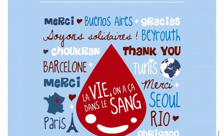 Mobilisation pour la journée mondiale des donneurs de sang  