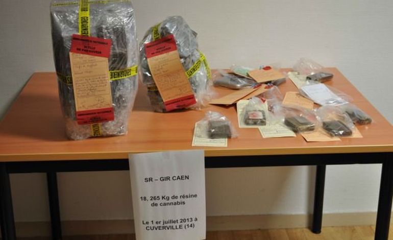 18 kg de résine de cannabis découverts près de Caen