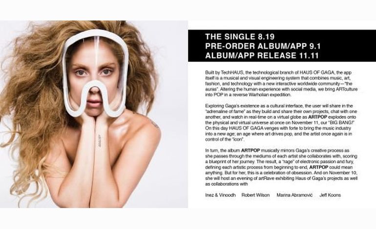 Lady Gaga annonce son retour avec "Artpop"