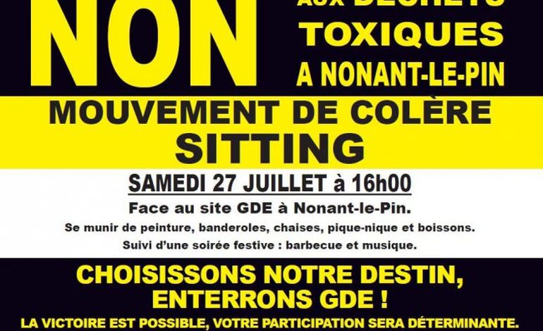Nonant-le-Pin : un "sitting" des anti-GDE samedi 27 juillet