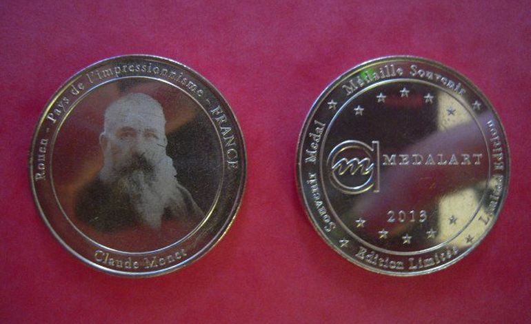Une médaille sur Claude Monet uniquement vendue à Rouen