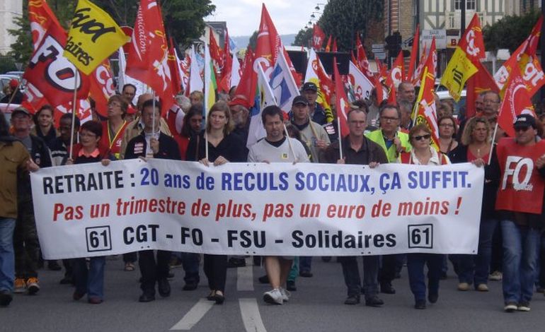 Retraites : 400 manifestants dans les rues d'Alençon