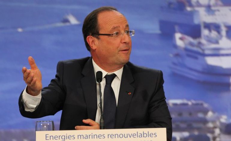 Hollande invite la Basse-Normandie " à relever le défi des énergies marines"