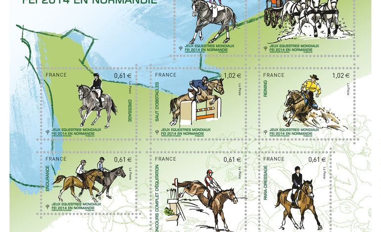 Une série de timbres à l'effigie des Jeux équestres mondiaux