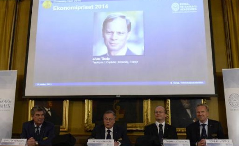 Stockholm (AFP). Le prix Nobel d'économie attribué au Français Jean Tirole 