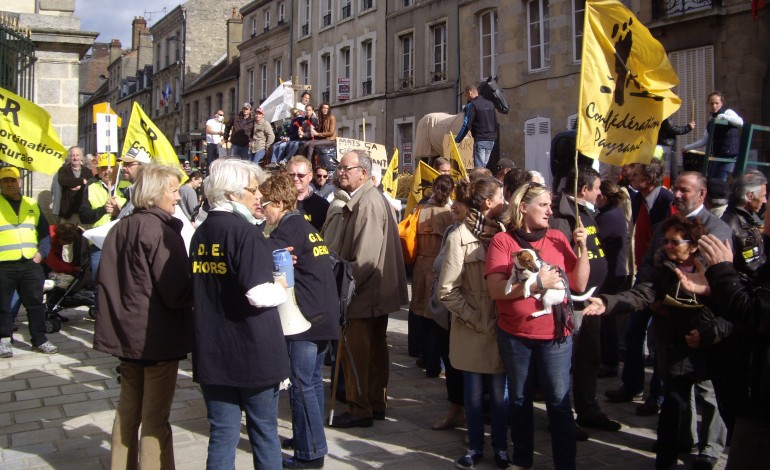 Manifestation d'anti GDE à Alençon