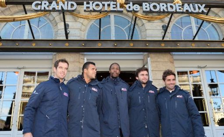 Bordeaux (AFP). Coupe Davis: la France avec Tsonga, Monfils, Gasquet, Benneteau et Simon