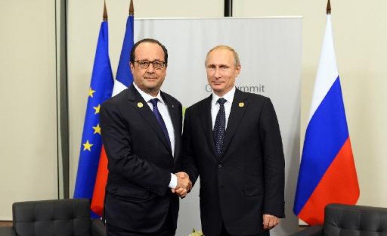 Brisbane (Australie) (AFP). Tensions internationales: Poutine appelle Hollande à minimiser les risques 
