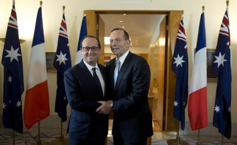 Canberra (AFP). Hollande à Canberra: l'Australie et la France unies dans le souvenir et l'antiterrorisme