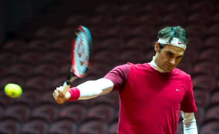 Villeneuve-d'Ascq (AFP). Coupe Davis: Federer s'est de nouveau entraîné, tirage au sort à 12h30