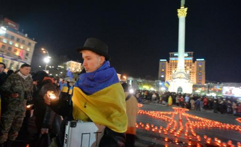 Kiev (AFP). L'Ukraine, prête à adhérer à l'Otan, commémore la révolte du Maïdan