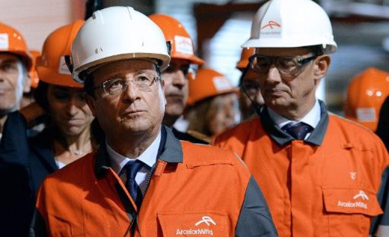 Uckange (France) (AFP). Hollande en Lorraine pour sa troisième visite en trois ans à Florange