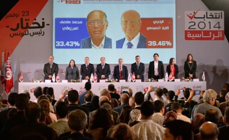 Tunis (AFP). Tunisie: Essebsi en tête de la présidentielle devant Marzouki