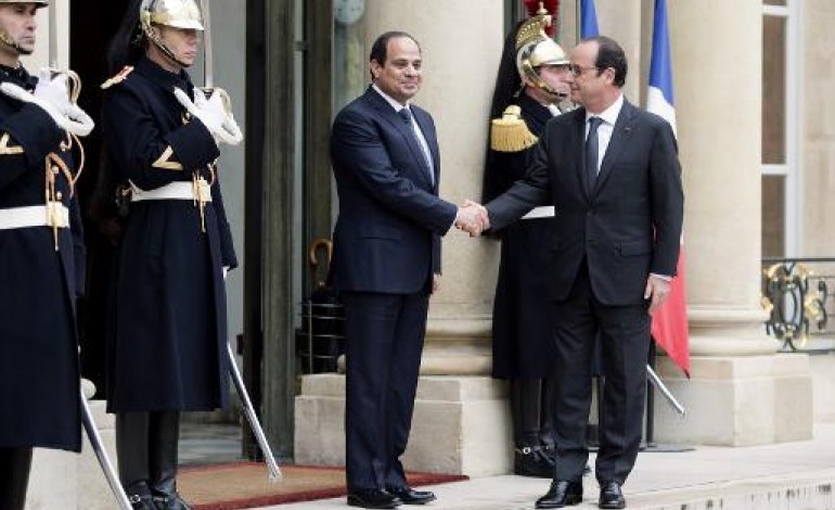 Paris (AFP). Les enjeux de sécurité régionale au coeur de la visite du président Sissi à Paris