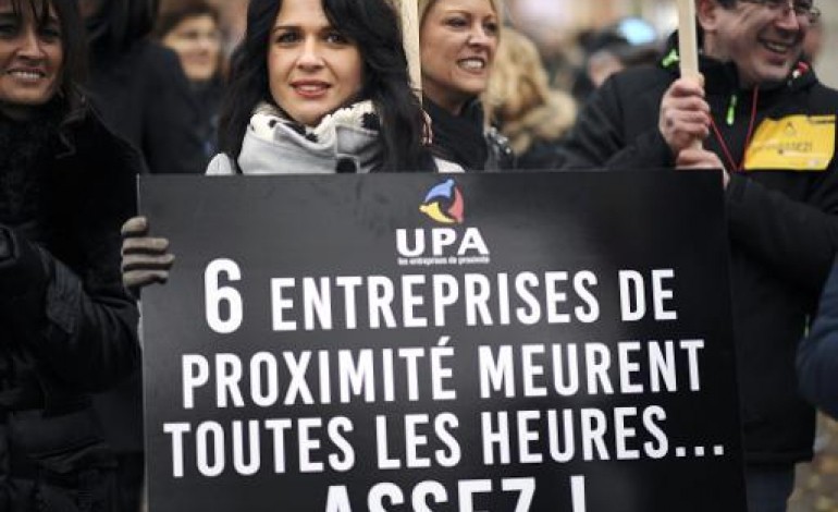 Paris (AFP). Les patrons dans la rue à Lyon, 3e jour de la semaine de mobilisation 