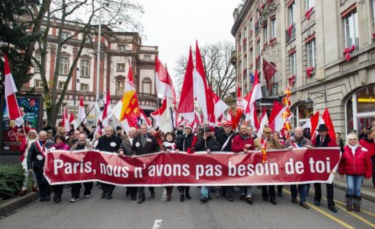 Mulhouse (AFP). Mulhouse: une nouvelle manifestation en Alsace contre la réforme territoriale