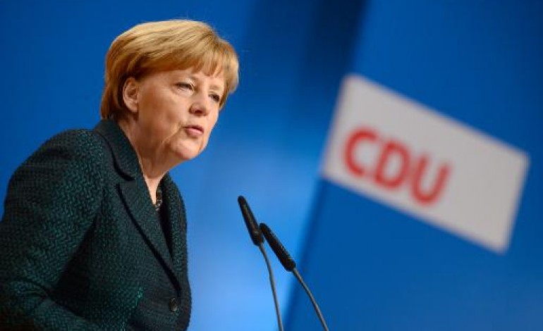Cologne (Allemagne) (AFP). Allemagne: Merkel élue pour la 8e fois à la tête de la CDU