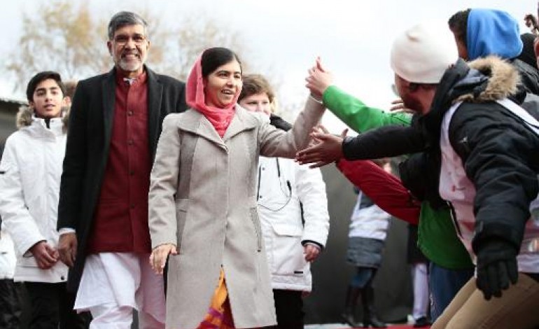 Oslo (AFP). Malala et l'Indien Satyarthi rencontrent des enfants avant la cérémonie du Nobel