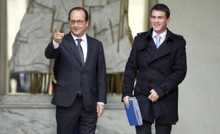 Paris (AFP). Regain de popularité pour Hollande et Valls