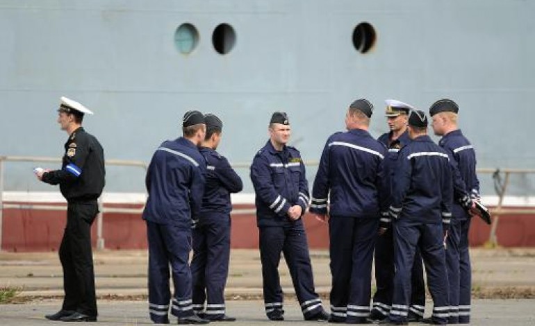 Saint-Nazaire (AFP). Saint-Nazaire: les marins russes sont partis, sans navire Mistral