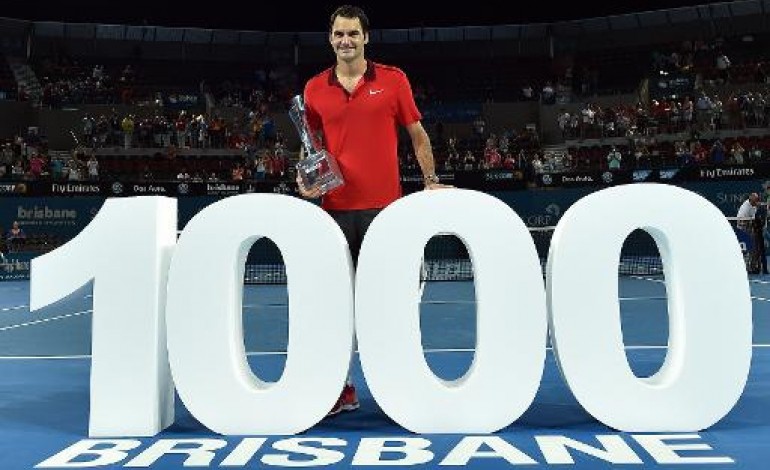 Brisbane (Australie) (AFP). Tennis: Roger Federer remporte sa 1000e victoire pro à Brisbane 