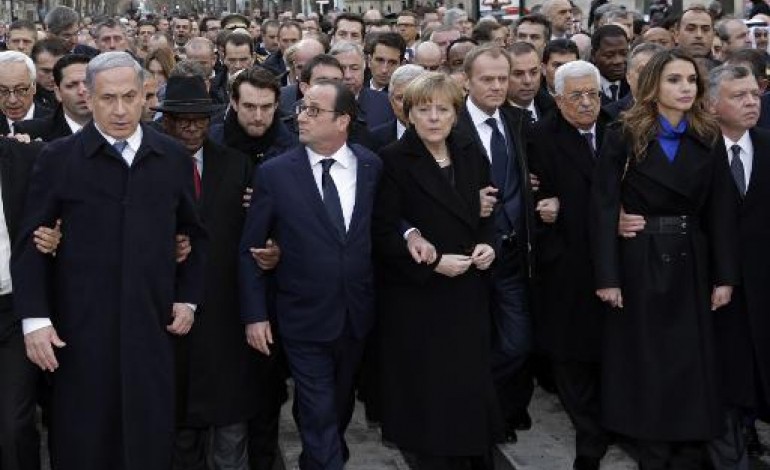 Paris (AFP). A Paris, capitale du monde, une marche pour l'Histoire contre le terrorisme