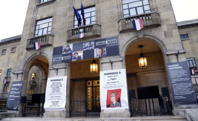 Paris (AFP). Funérailles de Wolinski et Tignous