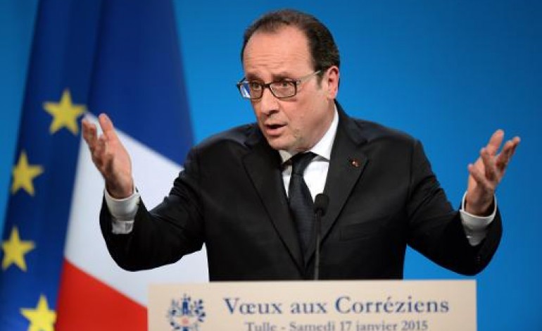 Paris (AFP). Hollande célèbre les valeurs de la France face aux manifestations anti-Charlie