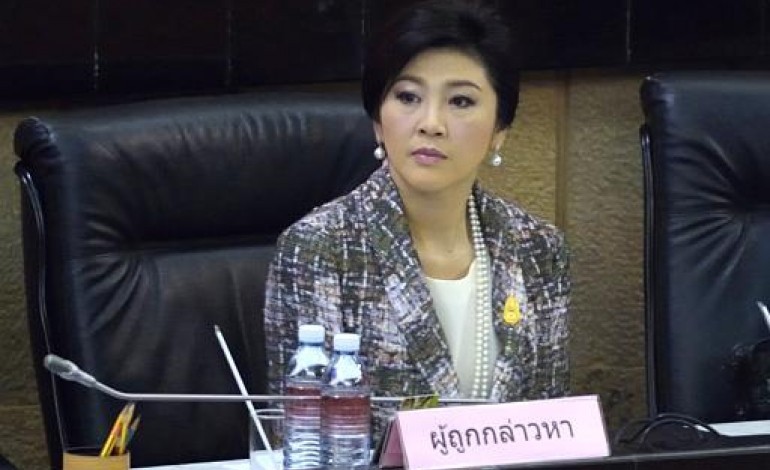 Bangkok (AFP). Thaïlande: la Première ministre déchue interdite de politique et menacée de prison