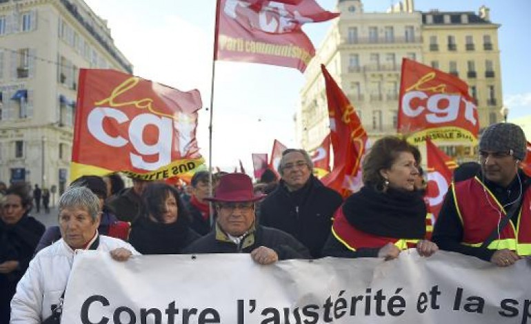 Marseille (AFP). Manifestation à Marseille contre l'austérité