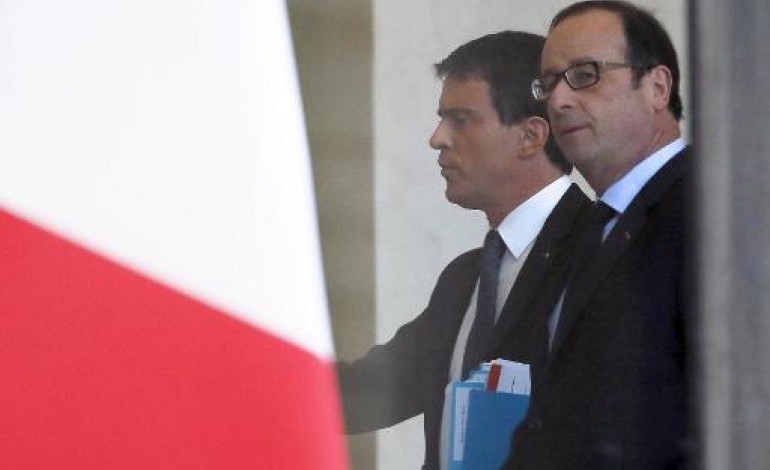 Paris (AFP). Popularité: Hollande remonte de 12 points à 29%, Valls de 18 points à 53% 