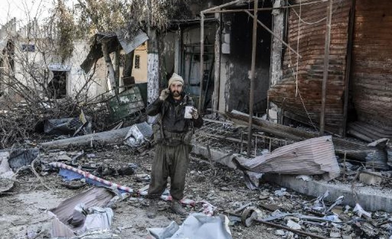 Kobané (Syrie) (AFP). Syrie: la partie de Kobané libérée par les Kurdes, totalement détruite