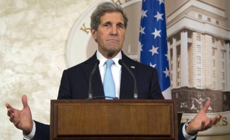Kiev (AFP). Ukraine: Poutine peut faire le choix d'en finir avec la guerre selon Kerry