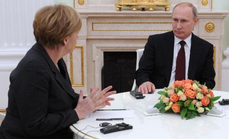 Munich (Allemagne) (AFP). Ukraine: Merkel poursuit sa course contre la montre diplomatique