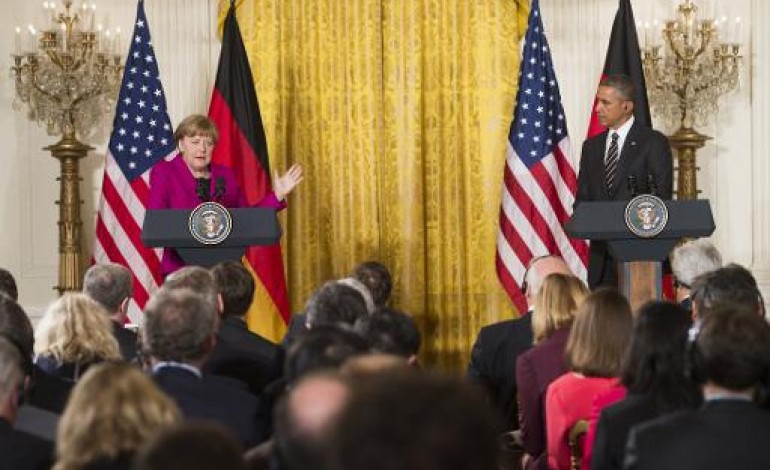 Washington (AFP). Obama n'a pas décidé s'il armait l'Ukraine, Merkel craint pour la paix en Europe