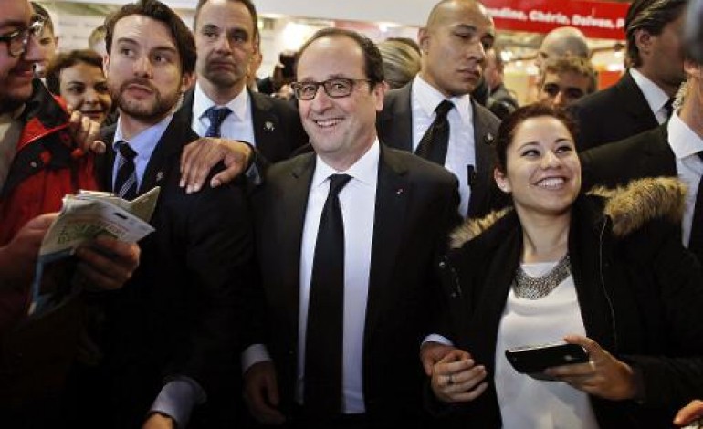 Paris (AFP). Popularité en baisse pour Hollande à 24% (-5) et Valls à 46% (-7) 