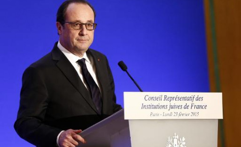 PARIS (AFP). Hollande veut renforcer la répression contre la lèpre de l'antisémitisme