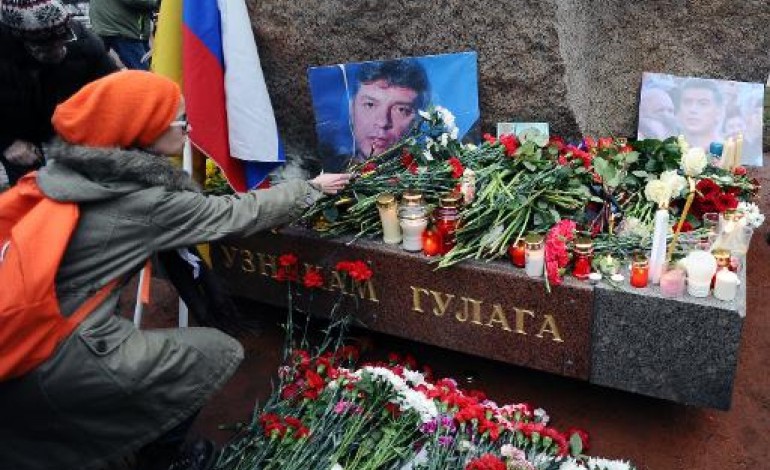 Moscou (AFP). Meurtre Nemtsov: marche dimanche à Moscou, Poutine s'engage à tout faire pour châtier les coupables