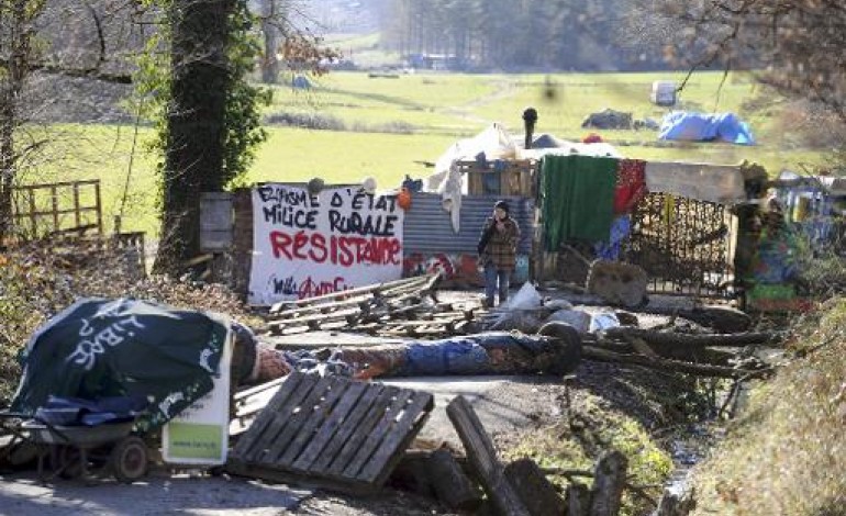 Lisle-sur-Tarn (France) (AFP). Sivens: les gendarmes entrent sur le site pour évacuer les zadistes