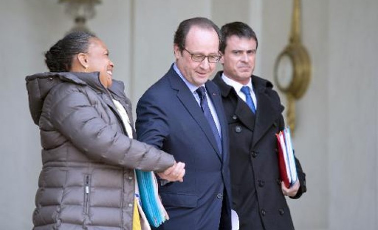 Paris (AFP). Attaques contre Taubira: indignation et colère au sommet de l'Etat