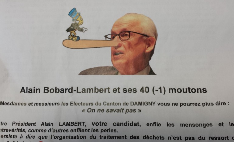 Elections départementales : un tract contre Alain Lambert sur le canton de Damigny