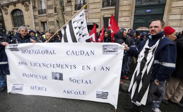 Paris (AFP). Plan social: 500 salariés de MoryGlobal manifestent à Paris
